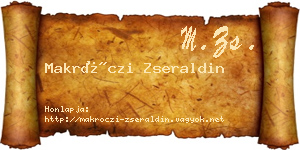Makróczi Zseraldin névjegykártya